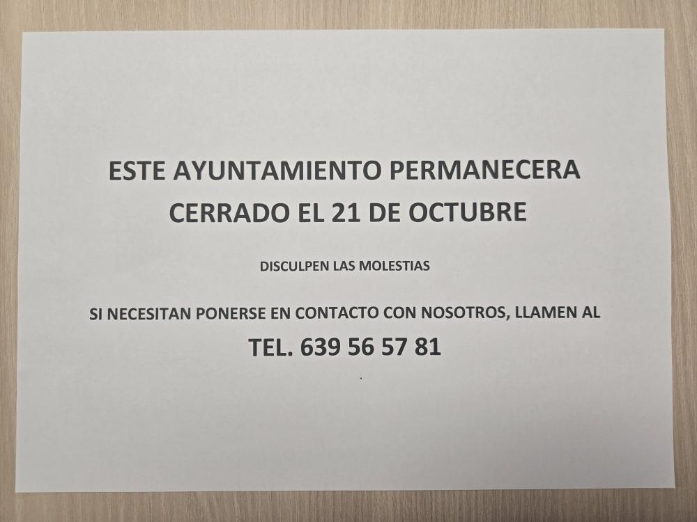 Imagen AYUNTAMIENTO CERRADO