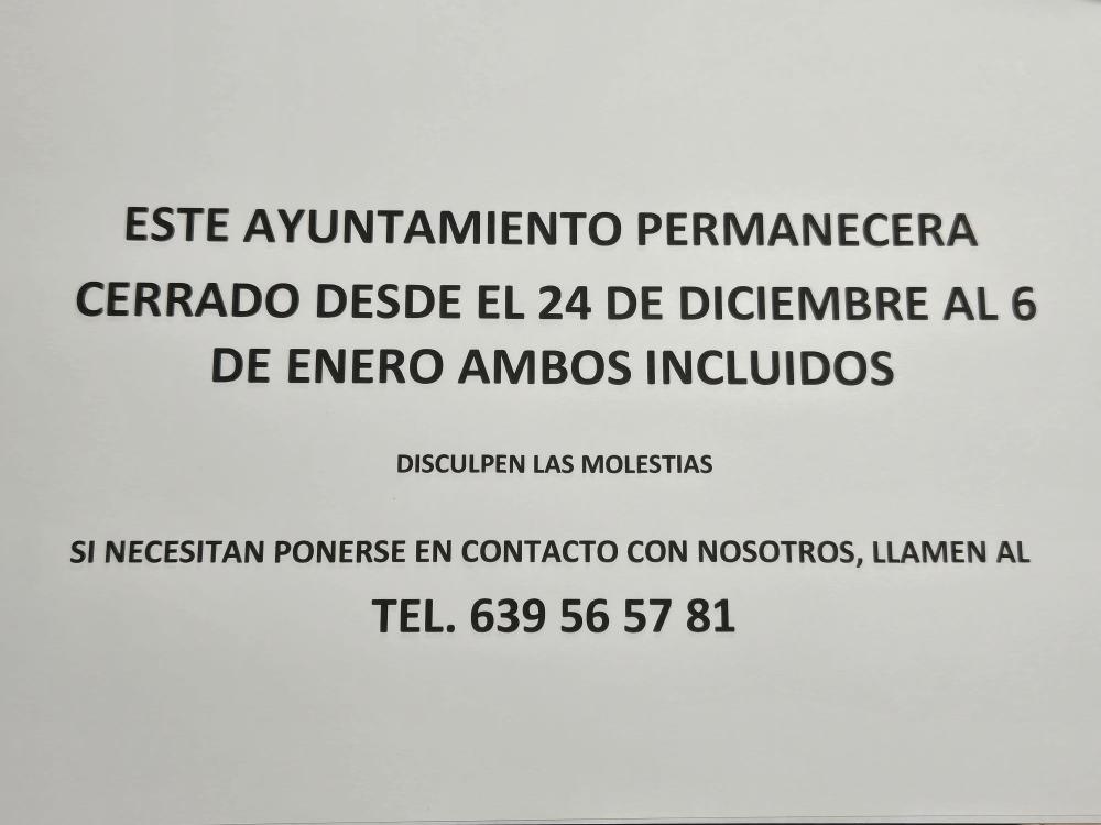 Imagen Ayuntamiento cerrado