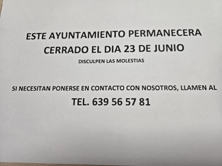 Imagen Ayuntamiento cerrado
