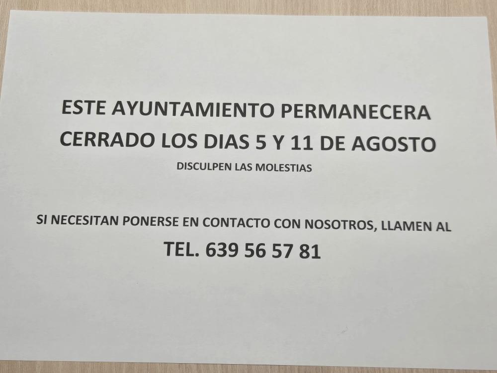 Imagen Ayuntamiento cerrado